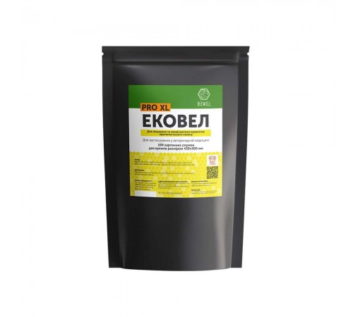Лікування та профілактика вароатозу під час медозбору «Ековел» (для вуликів 430×300см) 100 шт Лікування та профілактика вароатозу під час медозбору «Ековел» (для вуликів 430×300см) 100 шт