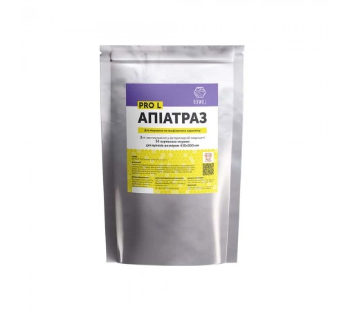 Лікування та профілактика вароатозу «Апіатраз» (для вуликів 430×300см) 50шт. Лікування та профілактика вароатозу «Апіатраз» (для вуликів 430×300см) 50шт.